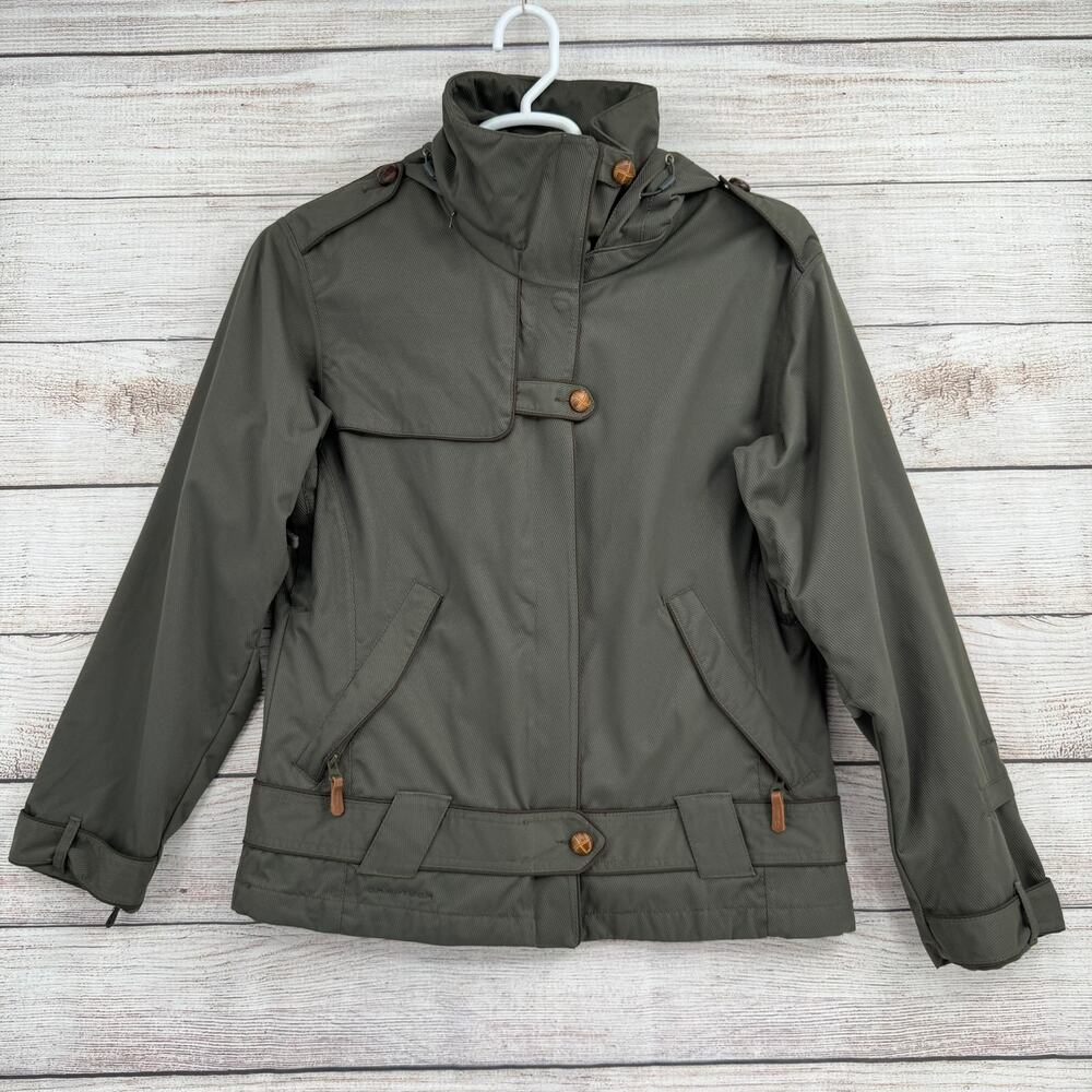 Columbia Convert Snowboard Jacket Womens Medium‎ Olive Green Full Zip